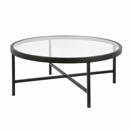 HUDSON & CANAL Henn Hart Xivil Blackened Bronze Round Coffee Table - 15 x 36 x 36 in. CT0110